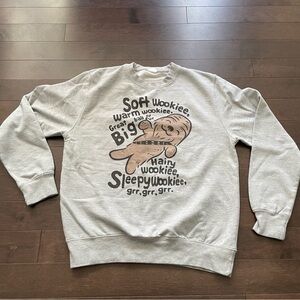 Star Wars Meets Big Bang Theory Grey Crewneck Sweatshirt Size Medium